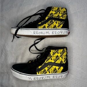 Vans High-Top Sneakers - Black and Yellow Graphic “The Shining”